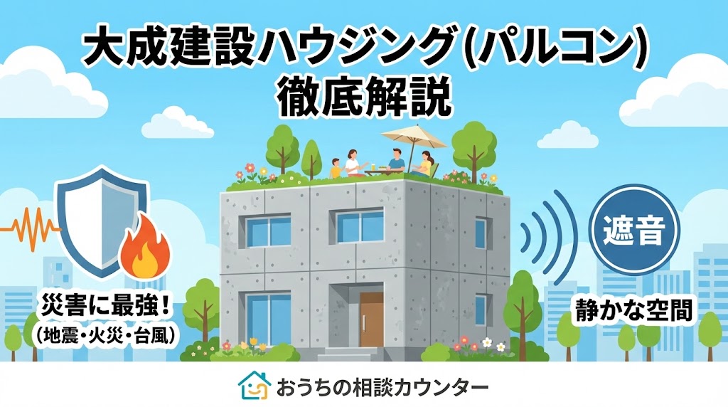 【ハウスメーカー解説】大成建設ハウジングの評判は?鉄筋コンクリート住宅「パルコン」や工法、向いている人を徹底分析!