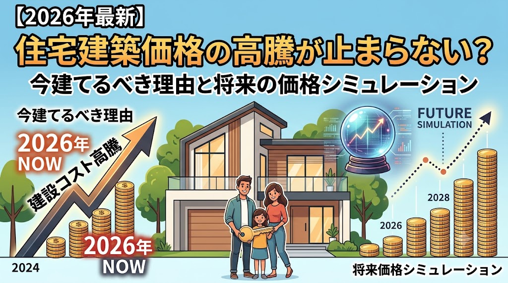 【2026年最新】住宅建築価格の高騰が止まらない？今建てるべき理由と将来の価格シミュレーション